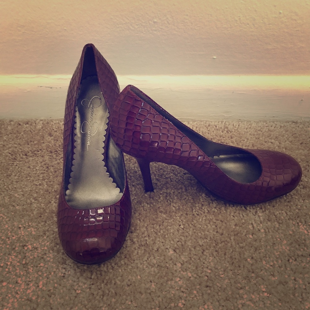 Jessica Simpson red heels